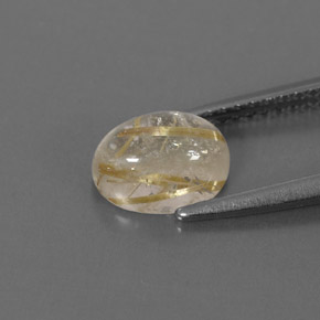 Quarzo rutilato naturale giallo da 1,61 ct, trasparente, trasparente/traslucido