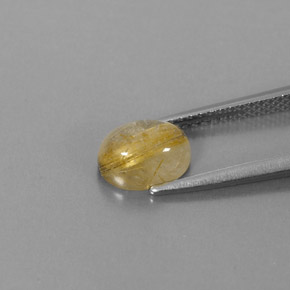 Quarzo rutilato naturale giallo da 1,73 ct, trasparente, trasparente/traslucido