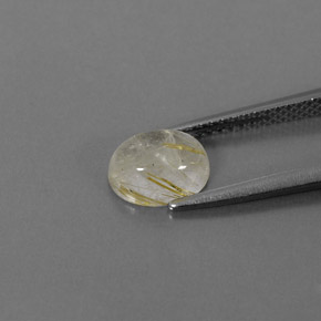 Quarzo rutilato naturale giallo da 1,47 ct, trasparente, trasparente/traslucido