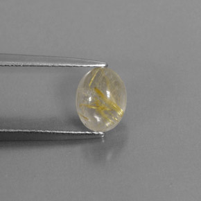 Quarzo rutilato naturale giallo da 1,48 ct, trasparente, trasparente/traslucido