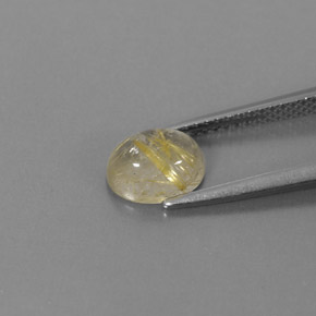 Quarzo rutilato naturale giallo da 1,48 ct, trasparente, trasparente/traslucido