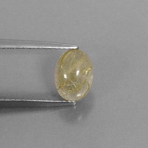 Quarzo rutilato naturale giallo da 1,82 ct, trasparente, trasparente/traslucido