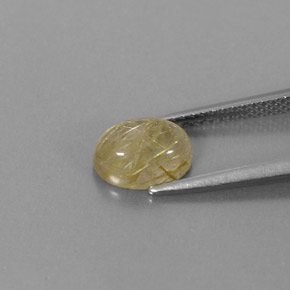 Quarzo rutilato naturale giallo da 1,82 ct, trasparente, trasparente/traslucido