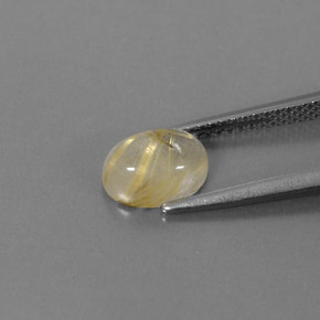 Quarzo rutilato naturale giallo da 1,61 ct, trasparente, trasparente/traslucido