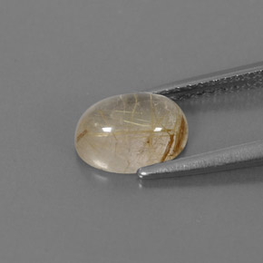 Quarzo rutilato naturale giallo da 1,47 ct, trasparente, trasparente/traslucido