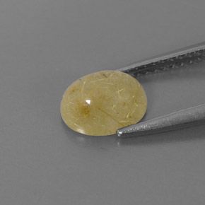 Quarzo rutilato naturale giallo da 1,45 ct, trasparente, trasparente/traslucido