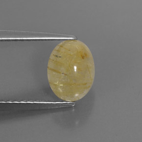 Quarzo rutilato naturale giallo da 1,45 ct, trasparente, trasparente/traslucido