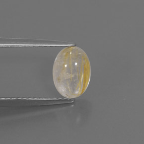 Quarzo rutilato naturale giallo da 1,42 ct, trasparente, trasparente/traslucido