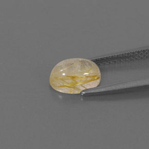 Quarzo rutilato naturale giallo da 1,42 ct, trasparente, trasparente/traslucido