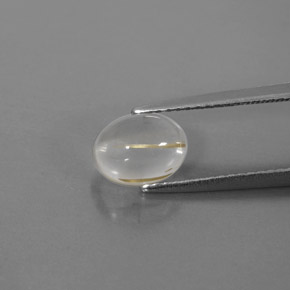 Quarzo rutilato naturale giallo da 1,64 ct, trasparente, trasparente/traslucido