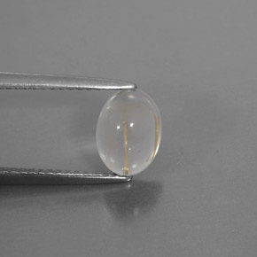 Quarzo rutilato naturale giallo da 1,64 ct, trasparente, trasparente/traslucido