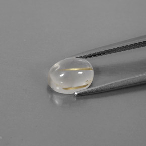 Quarzo rutilato naturale giallo da 1,64 ct, trasparente, trasparente/traslucido