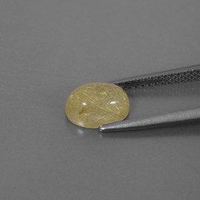 Quarzo rutilato naturale giallo da 1,60 ct, trasparente, trasparente/traslucido