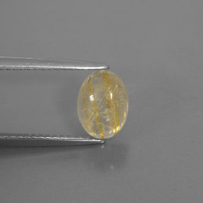 Quarzo rutilato naturale giallo da 1,67 ct, trasparente, trasparente/traslucido