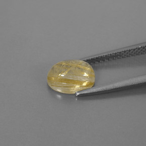 Quarzo rutilato naturale giallo da 1,67 ct, trasparente, trasparente/traslucido