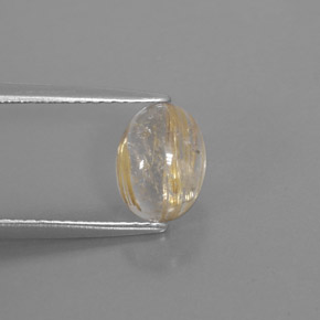 Quarzo rutilato naturale giallo da 1,63 ct, trasparente, trasparente/traslucido