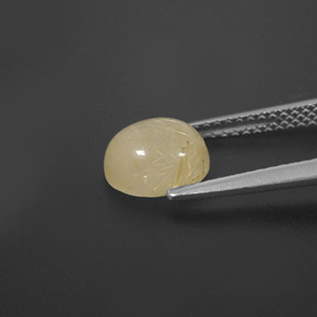 Quarzo rutilato naturale giallo da 1,63 ct, trasparente, trasparente/traslucido