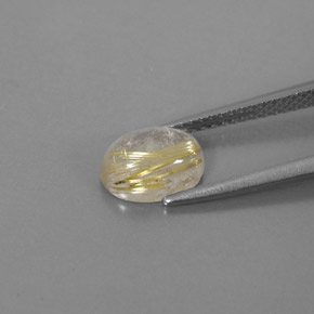 Quarzo rutilato naturale giallo da 1,69 ct, trasparente, trasparente/traslucido