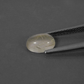 Quarzo rutilato naturale giallo da 1,35 ct, trasparente, trasparente/traslucido