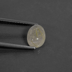 Quarzo rutilato naturale giallo da 1,46 ct, trasparente, trasparente/traslucido