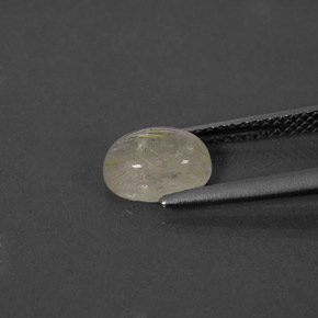 Quarzo rutilato naturale giallo da 1,46 ct, trasparente, trasparente/traslucido