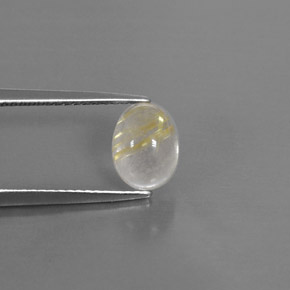 Quarzo rutilato naturale giallo da 1,68 ct, trasparente, trasparente/traslucido