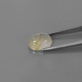 Quarzo rutilato naturale giallo da 1,68 ct, trasparente, trasparente/traslucido