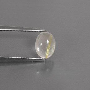 Quarzo rutilato naturale giallo da 1,54 ct, trasparente, trasparente/traslucido
