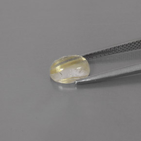 Quarzo rutilato naturale giallo da 1,54 ct, trasparente, trasparente/traslucido