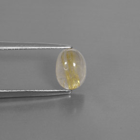 Quarzo rutilato naturale giallo da 1,45 ct, trasparente, trasparente/traslucido
