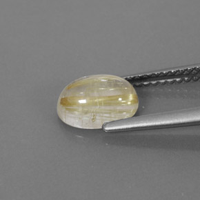 Quarzo rutilato naturale giallo da 1,54 ct, trasparente, trasparente/traslucido