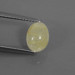Quarzo rutilato naturale giallo da 1,58 ct, trasparente, trasparente/traslucido