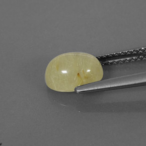 Quarzo rutilato naturale giallo da 1,58 ct, trasparente, trasparente/traslucido