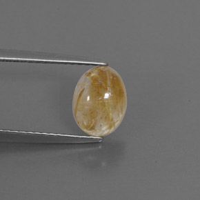 Quarzo rutilato naturale giallo da 1,48 ct, trasparente, trasparente/traslucido