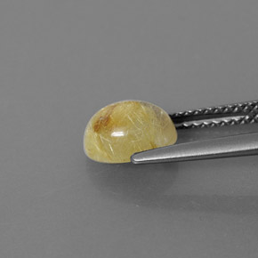 Quarzo rutilato naturale giallo da 1,46 ct, trasparente, trasparente/traslucido
