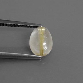 Quarzo rutilato naturale giallo da 1,52 ct, trasparente, trasparente/traslucido