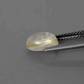 Quarzo rutilato naturale giallo da 1,52 ct, trasparente, trasparente/traslucido