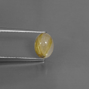 Quarzo rutilato naturale giallo da 1,44 ct, trasparente, trasparente/traslucido