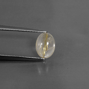 Quarzo rutilato naturale giallo da 1,33 ct, trasparente, trasparente/traslucido