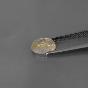 Quarzo rutilato naturale giallo da 1,33 ct, trasparente, trasparente/traslucido