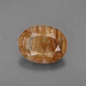 Quarzo rutilato naturale giallo da 4,93 ct, trasparente, trasparente/traslucido