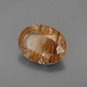 Quarzo rutilato naturale giallo da 4,93 ct, trasparente, trasparente/traslucido