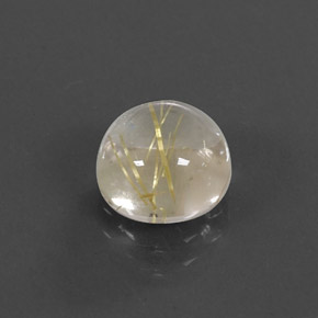 Quarzo rutilato naturale giallo da 2,57 ct, taglio rotondo, trasparente