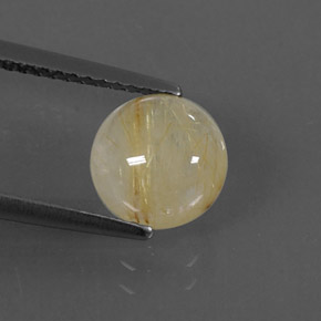 Quarzo rutilato naturale giallo da 2,10 ct, trasparente, trasparente/traslucido
