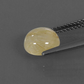 Quarzo rutilato naturale giallo da 2,10 ct, trasparente, trasparente/traslucido