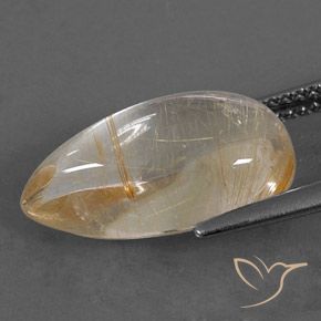Quarzo rutilo Marrone Dorato Molto Chiaro naturale da 6.65 ct, Forma a pera, Trasparente