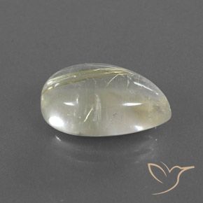 Quarzo rutilo Giallo chiaro naturale da 7.39 ct, Forma a pera, Trasparente
