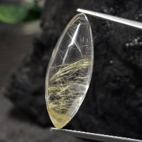 Quarzo rutilato naturale giallo da 10,00 ct, marchesa, trasparente