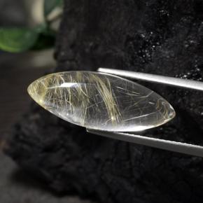 Quarzo rutilato naturale giallo da 10,00 ct, marchesa, trasparente