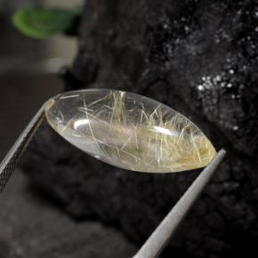 Quarzo rutilato naturale giallo da 10,00 ct, marchesa, trasparente